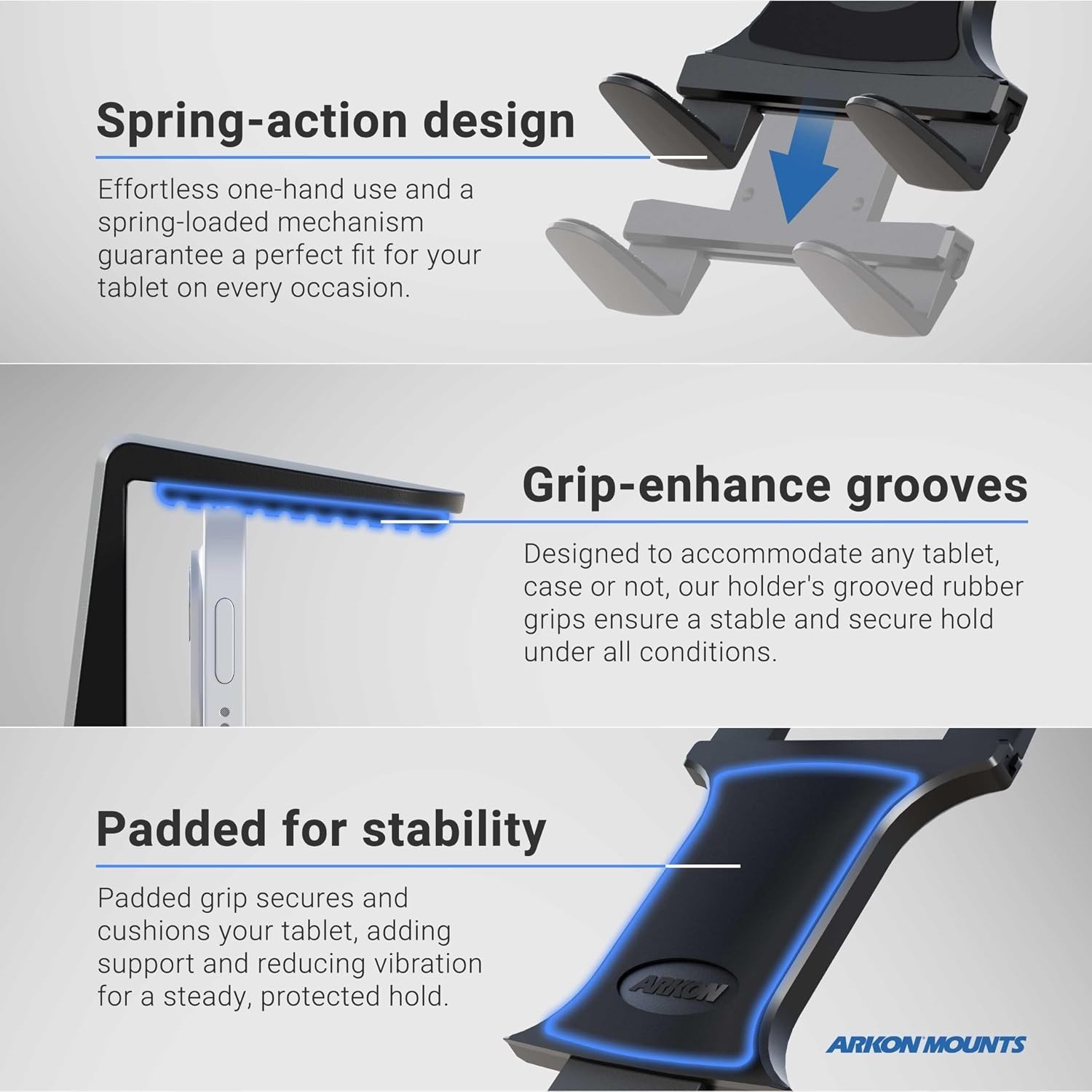 Heavy Duty Tablet Holder with Clamp Mount