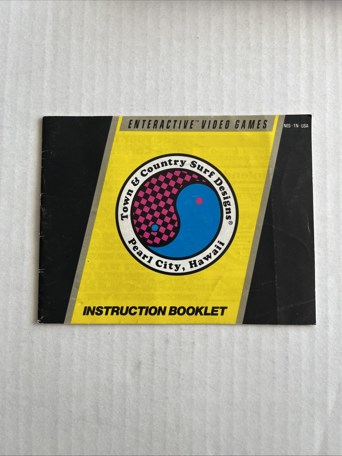 Town & Country Surf Designs Nintendo NES Instruction Manual Only