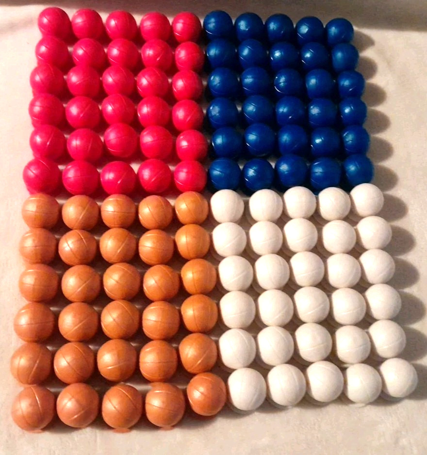 Math Manipulatives Counting Sorting Basketball tokens 120 pieces 4 colors