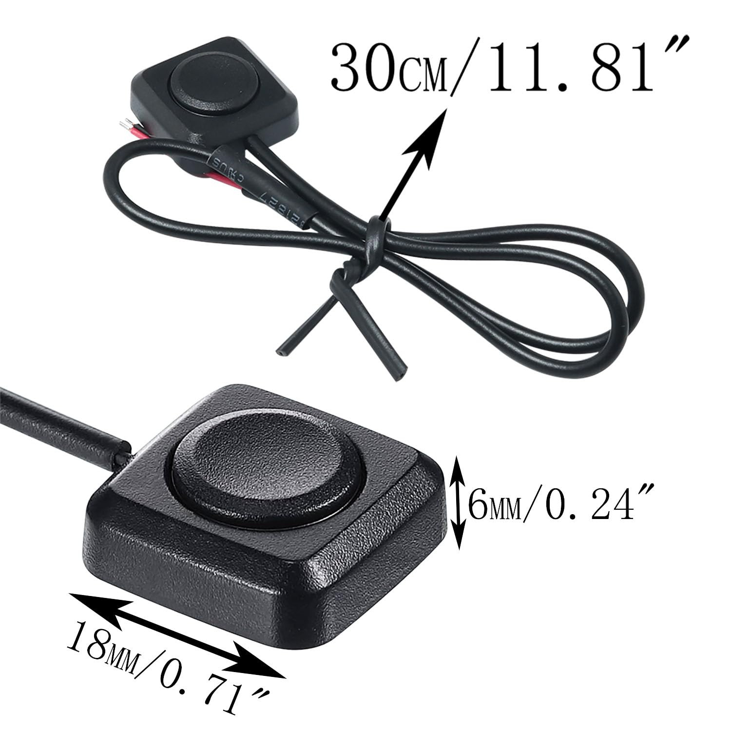 4PCS Black Momentary Switch Momentary Push Button on off Switch 12V 24V Surface