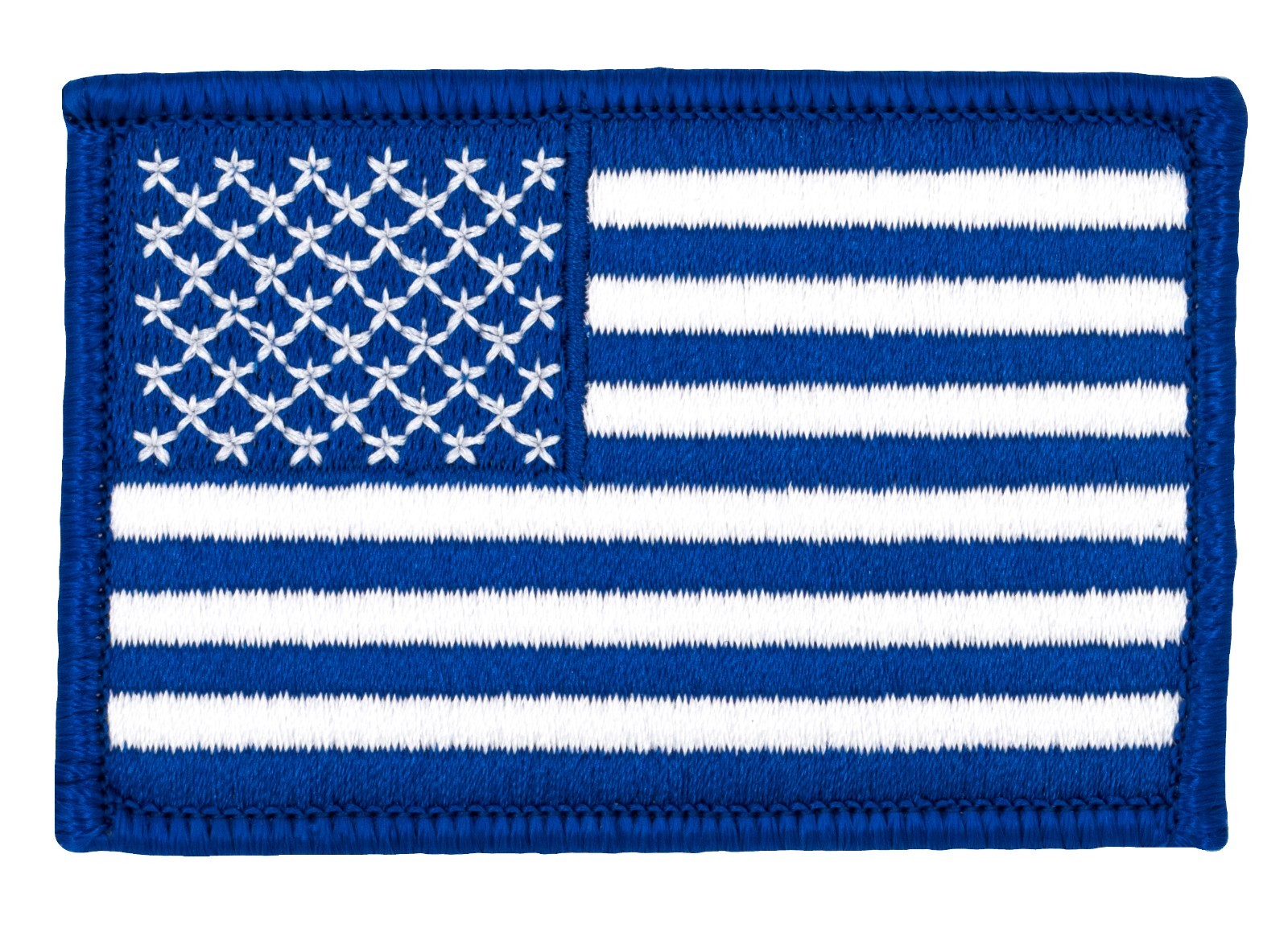 US Flag Blue & White (Sew-on) (K19) 3" x 2" Embroidered Patch 38434
