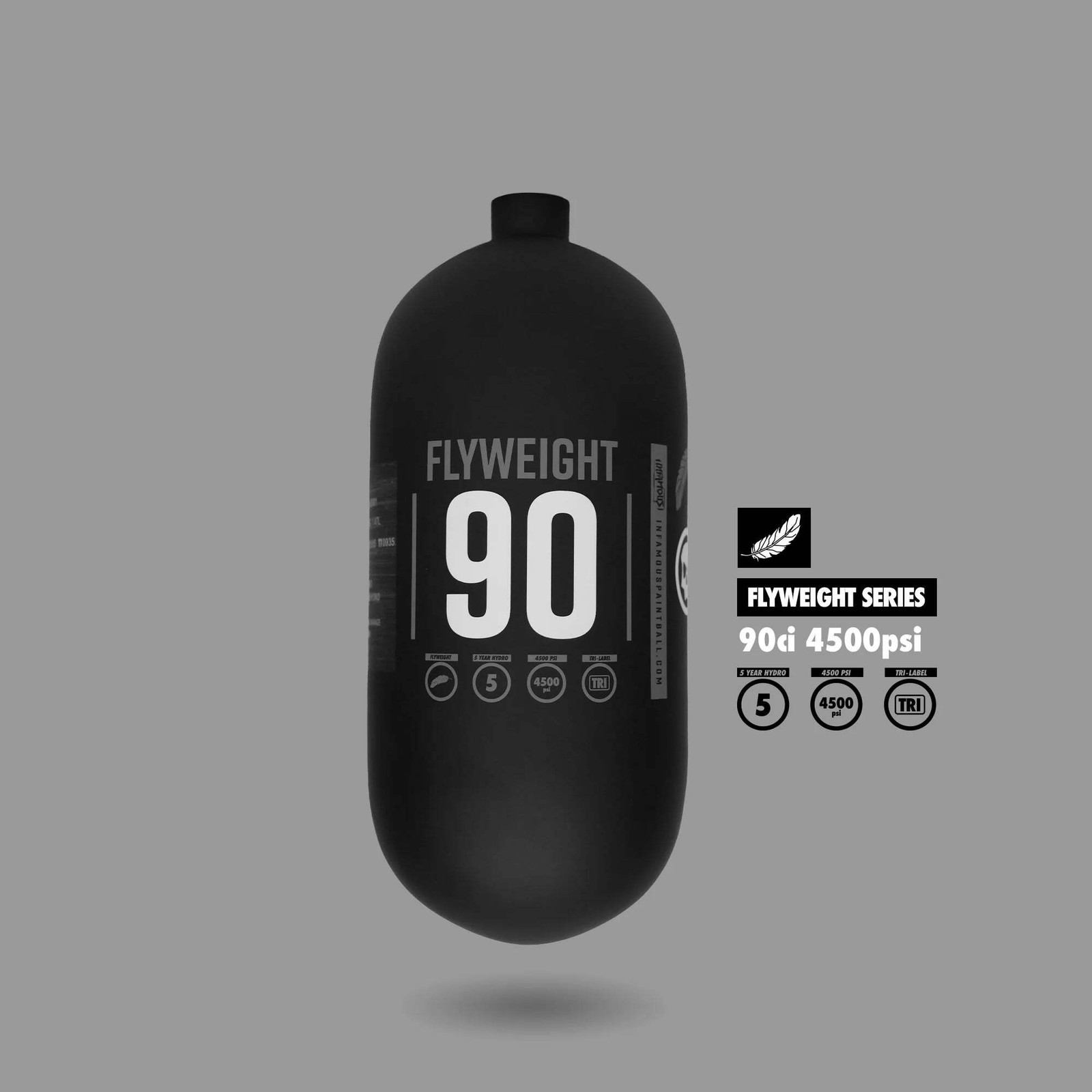 Powerhouse Pro DNA Flyweight (Bottle Only) - 90ci - Matte Black
