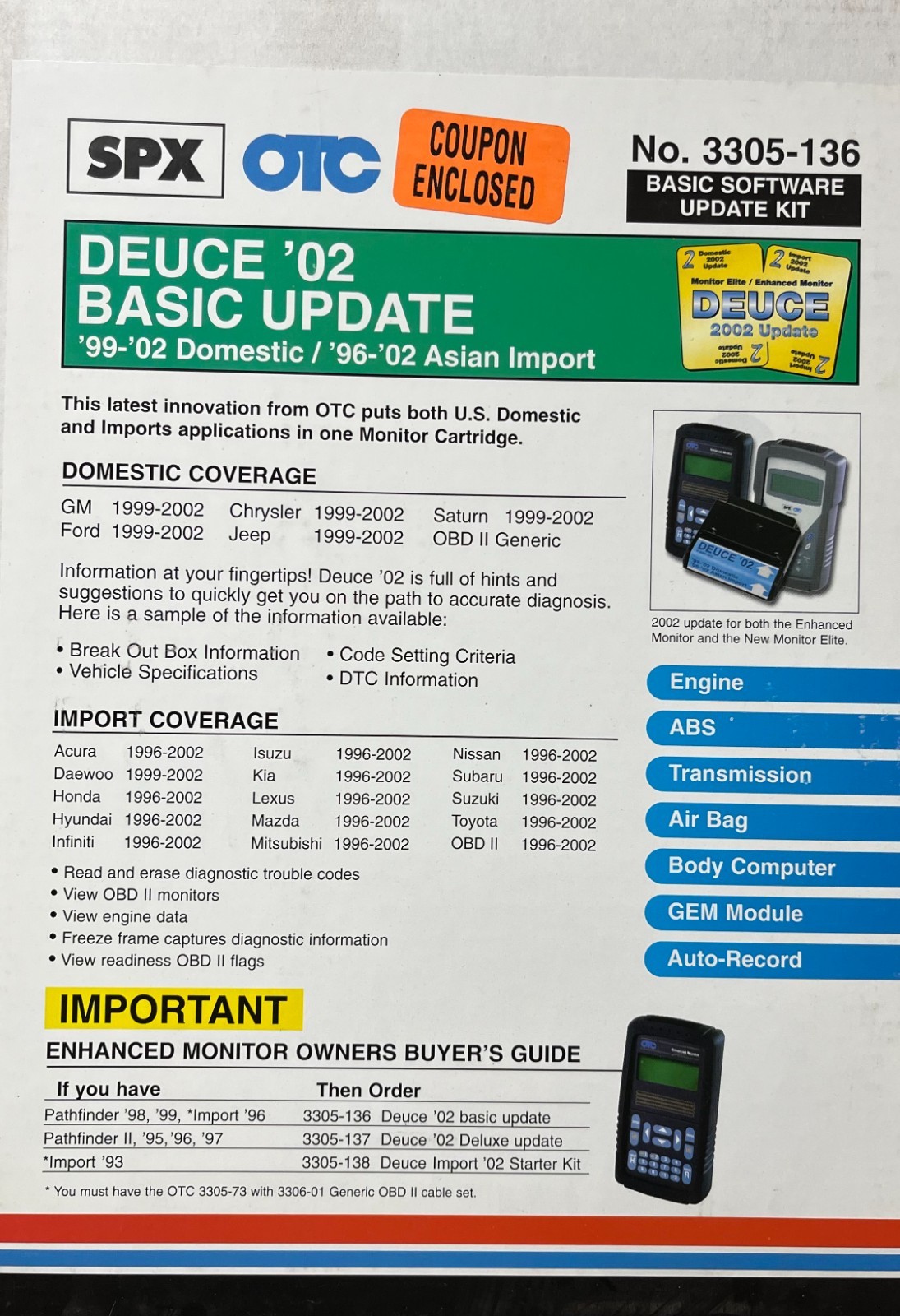 OTC 3305-136 SOFTWARE UPDATE