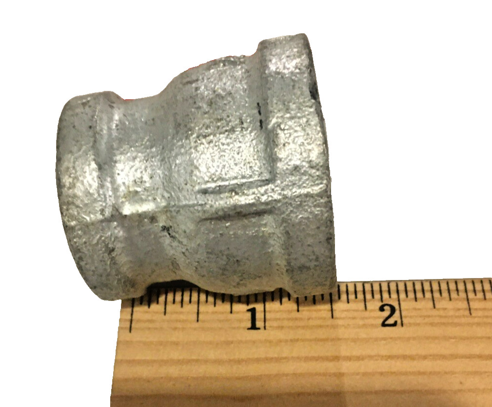 Lot of (6) Galvanized 1 x 3/4” Bell Reducer