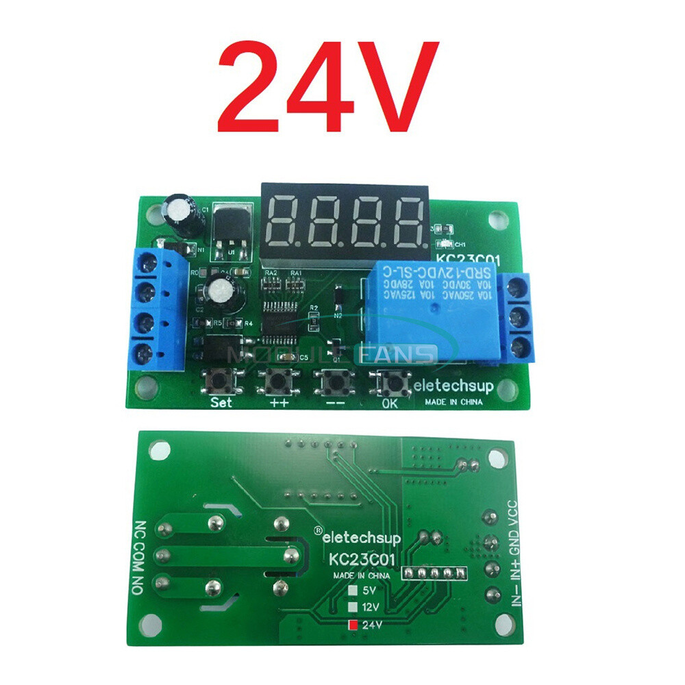 Pulse Counter Switch DC 5/12/24V Adjustable Timer Delay Turn On/Off Relay Module