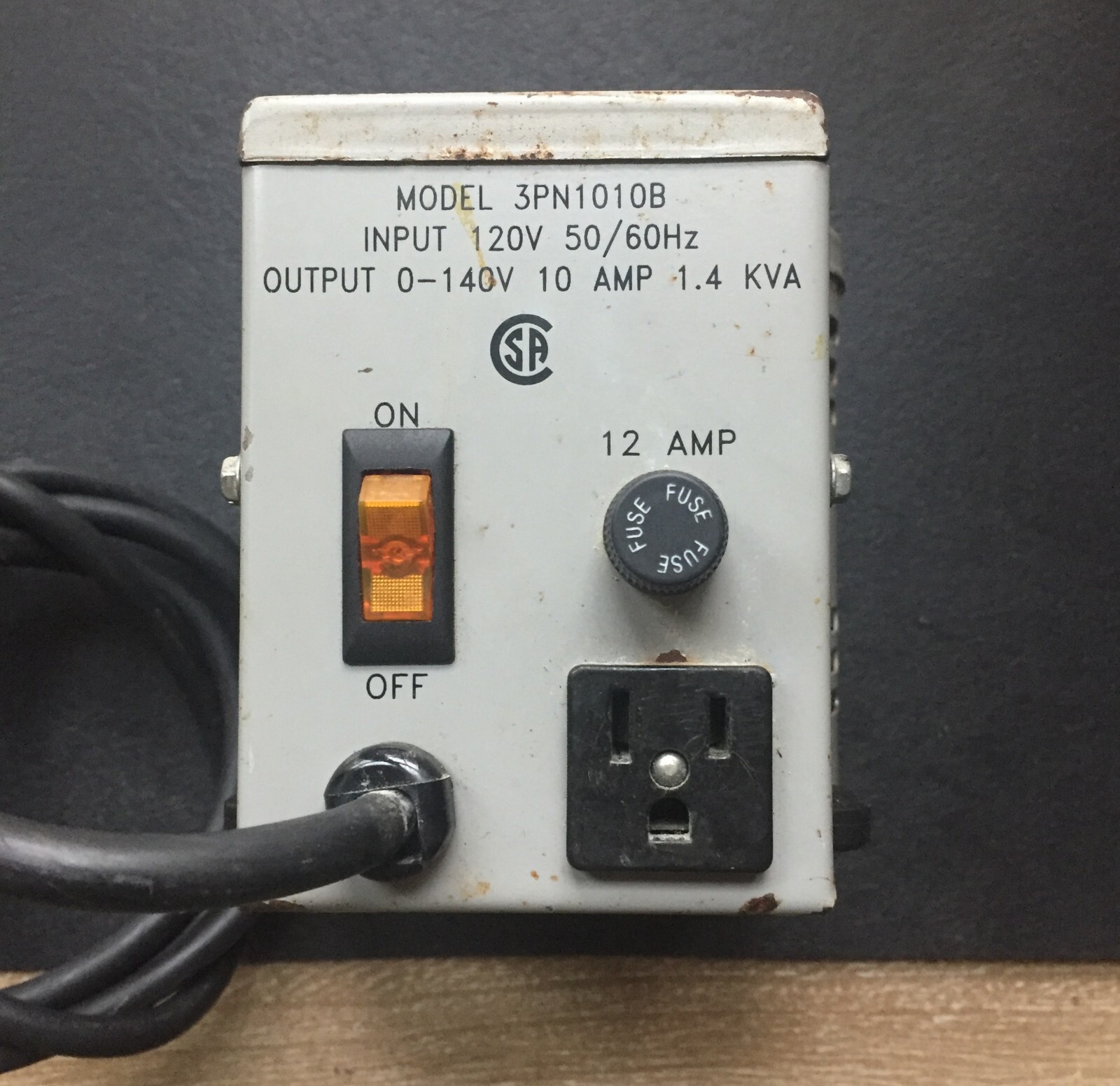 Staco Energy Products 3PN1010B Variable Transformer 0-150VAC 10A Variac Working