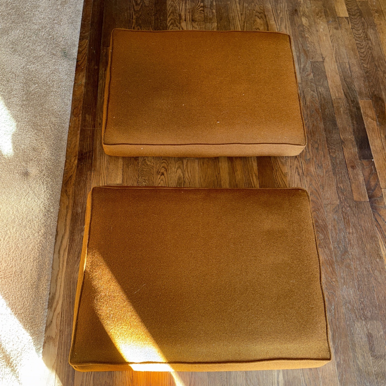 Vintage Seat Cushions • From Loveseat • Brown