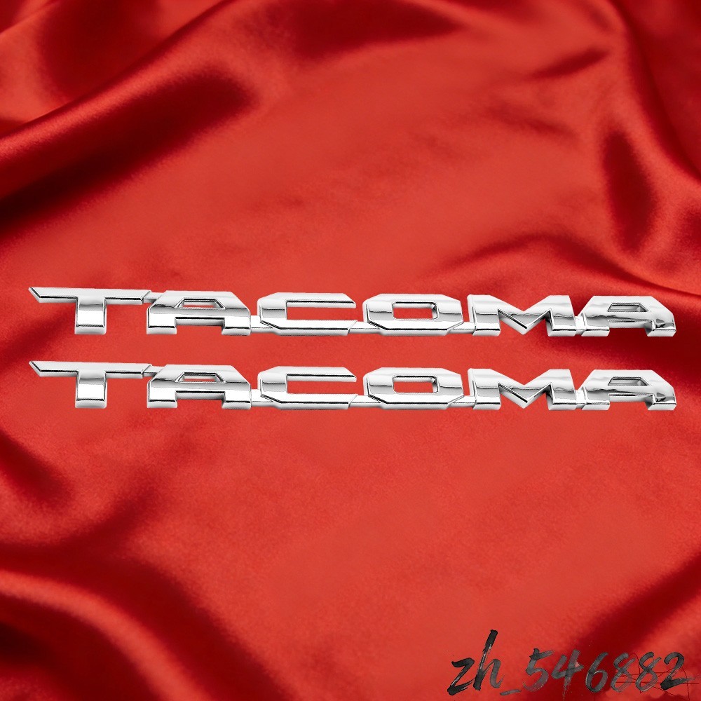 CHROME DOOR SIDE EMBLEM FOR 2016-2024 TACOMA LEFT RIGHT NAMEPLATE BADGE 2PCS SET