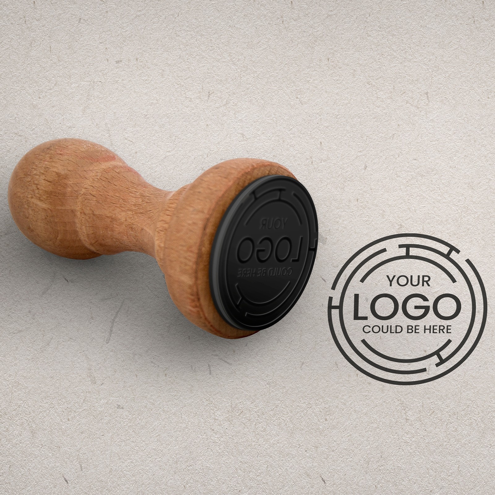 50mm Stamp Wood Round Handle, 3Pcs Wooden Knobs Stamp Mounts Drawer Pulls