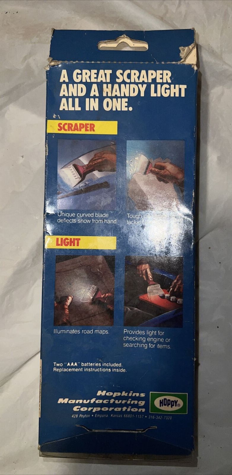 Ice scraper LIGHTED Vintage N.O.S. Made In U.S.A. great bright gift idea! LOL