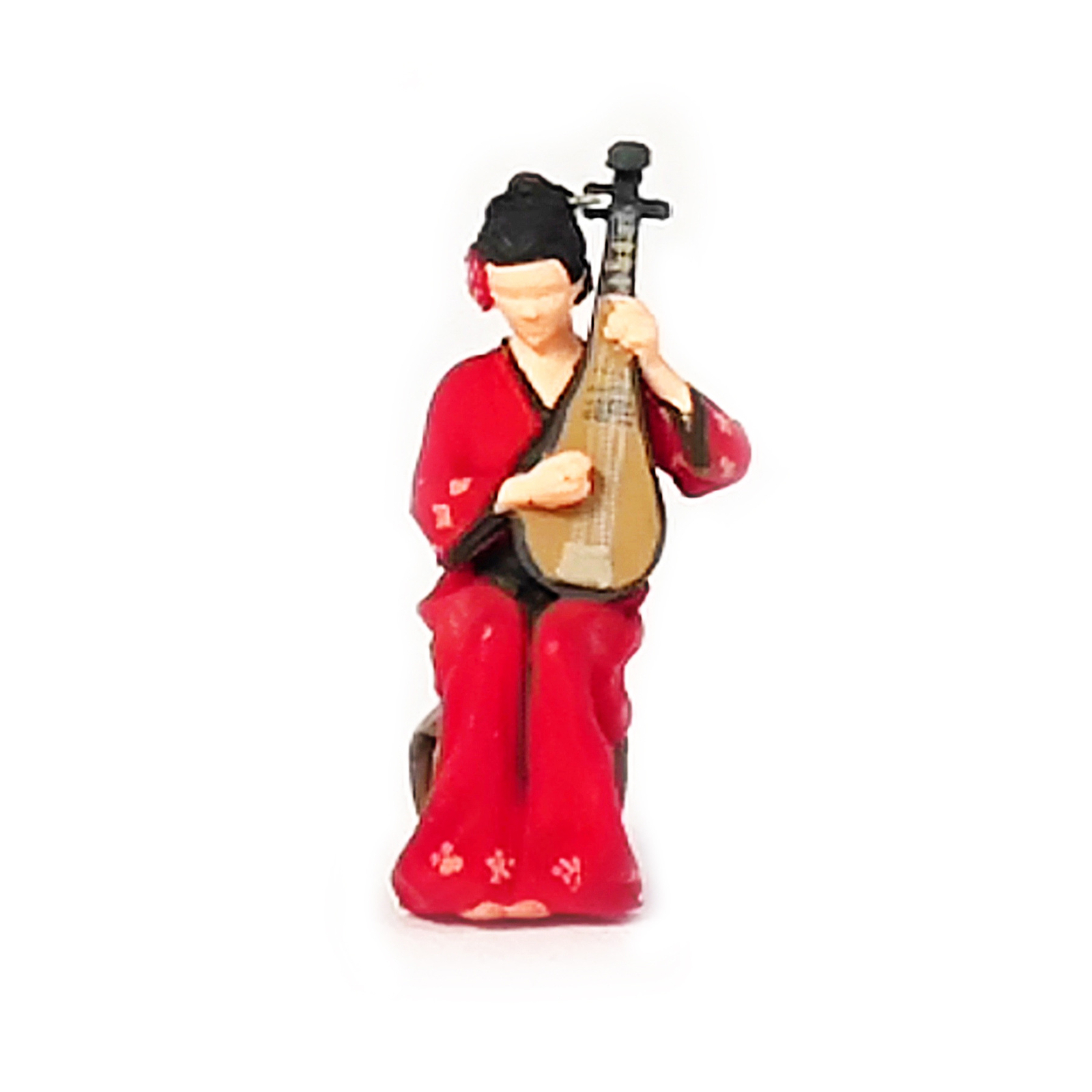 1:64 Painted Figure Mini Model Miniature Resin Diorama Chinese Pipa Lady Red SET