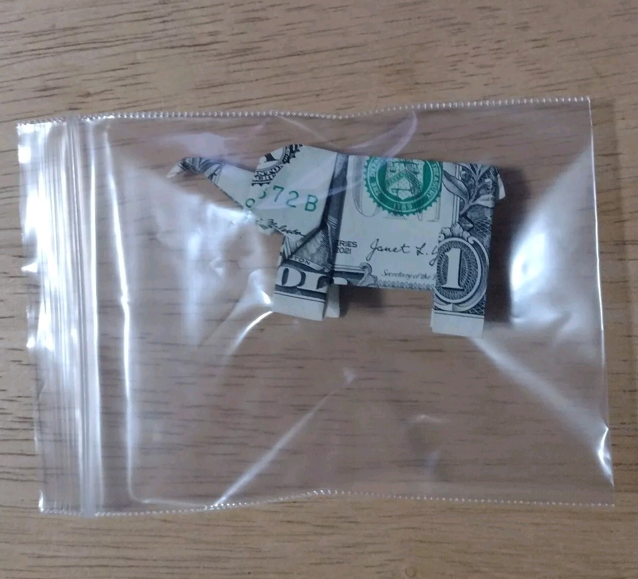 Money Origami Elephant Real Dollar Bill Art Party Gift Individually Wrapped