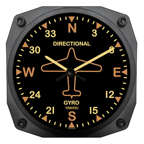 6" Vintage Directional Gyro Wall Clock