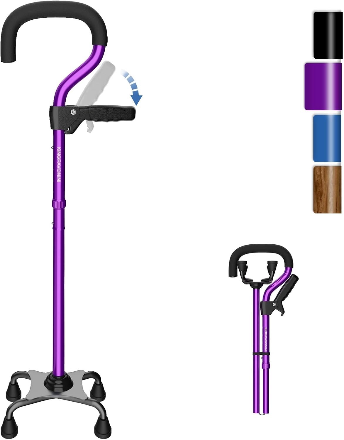 Adjustable Folding Cane for Stability - Ideal for Recovery & Mobility