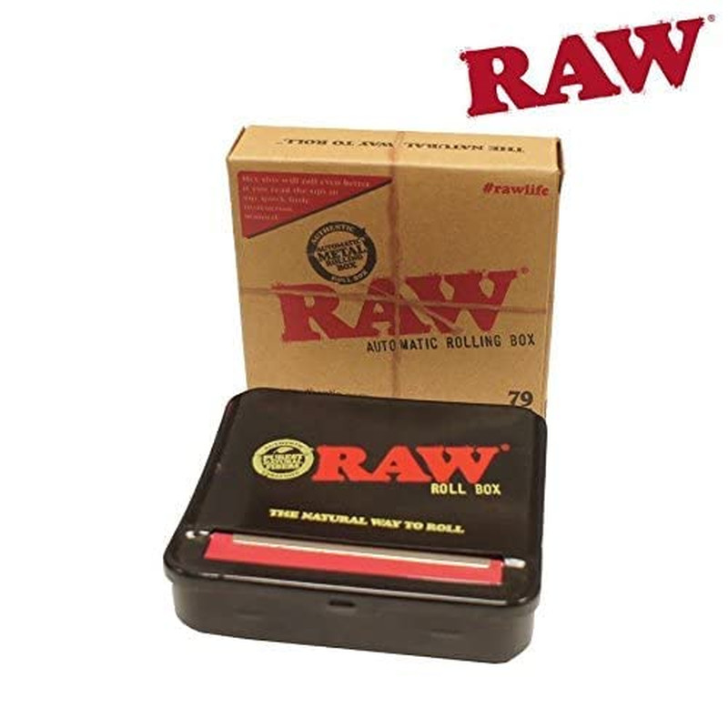 RAW 79Mm Adjustable Automatic Cigarette Rolling Box (RED)