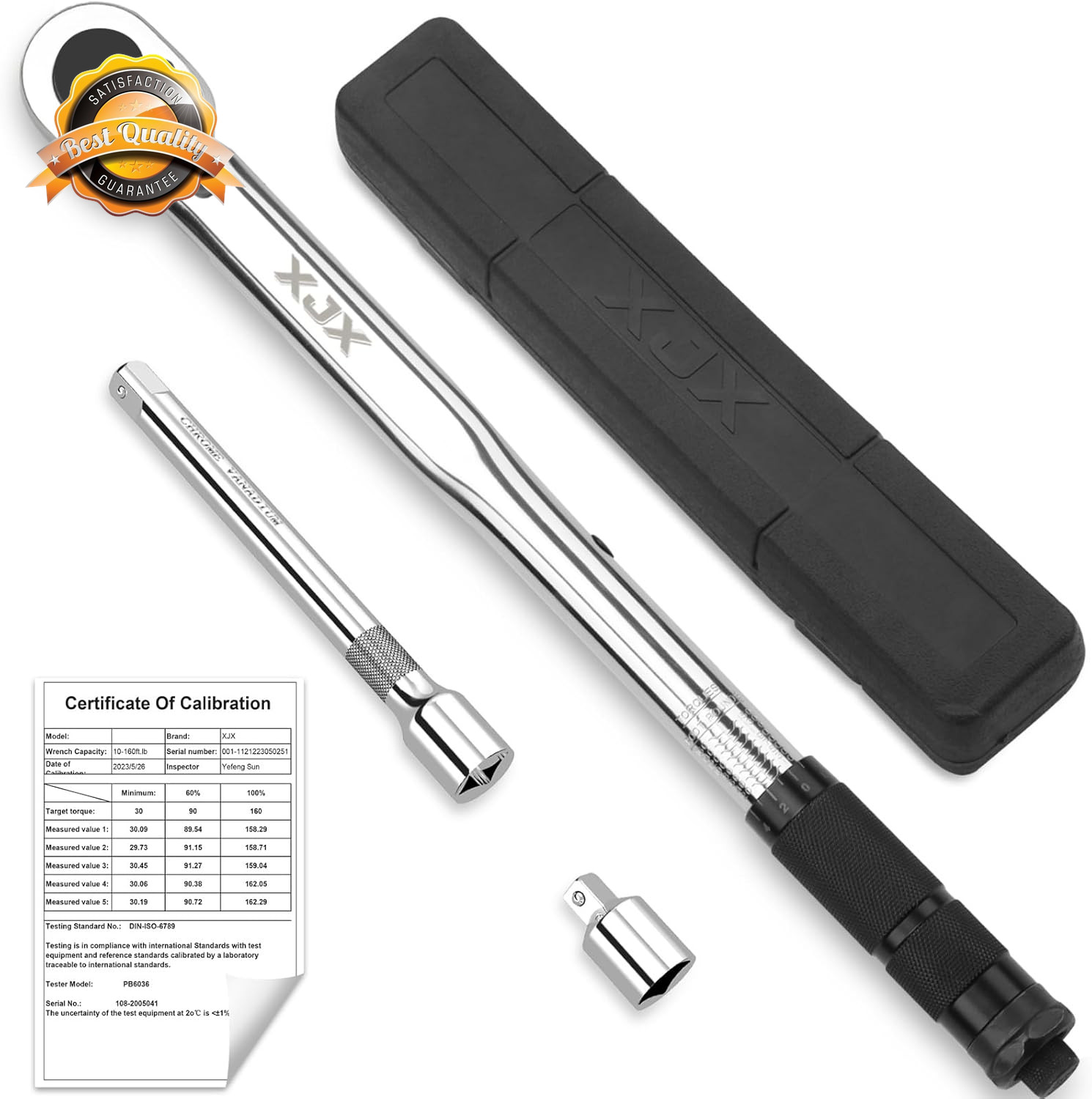 1/2" Drive Click Torque Wrench 10-160 Ft-Lb 13.6-217.1Nm Wrench Set