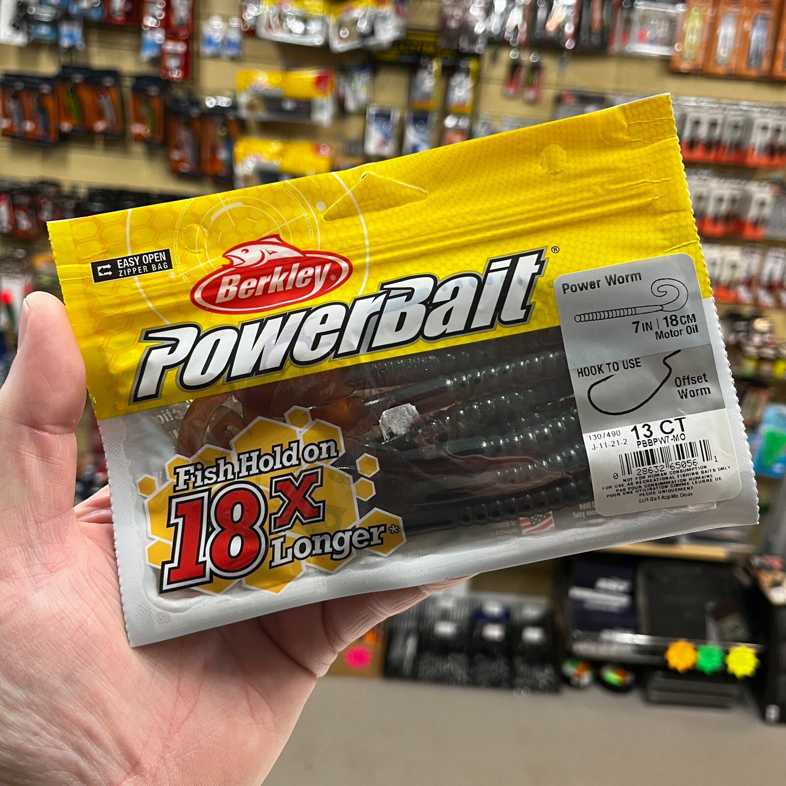 Berkley Powerbait Power Worms 7" Motor Oil - Sea Lure Fishing