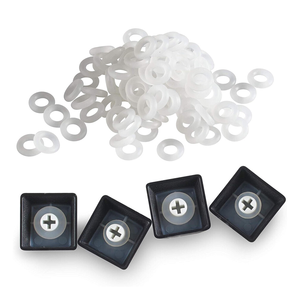 108Pcs White Keycap Rubber O-Ring Switch Sound Dampeners For Cherry MX Keyboards