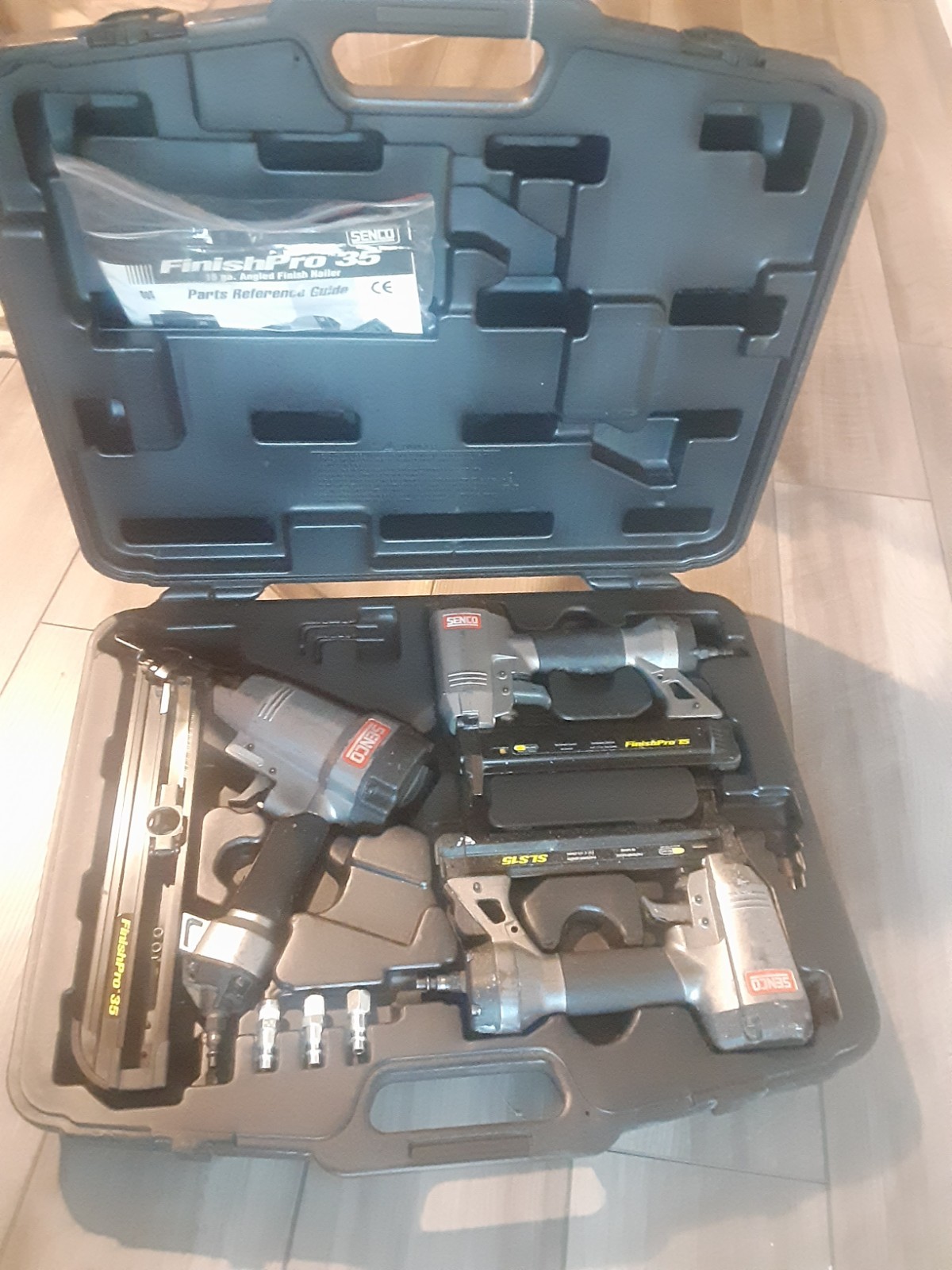 Senco Finish Air Nailer Set Finish Pro 35 Finish Pro 15 and SLS15 Stapler W/Case