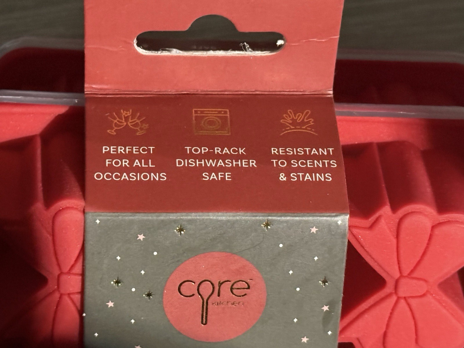 2pk Printed Lids/Bow Ice Tray by Core (24 Bow Molds)