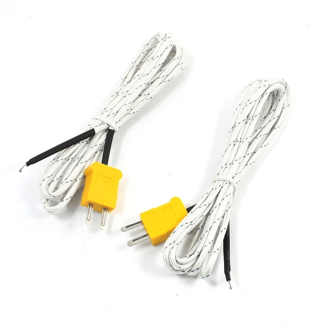 2PCS K Type 0-400C Temperature Sensor Thermocouple Probe 2 Meter 6.6Ft Pack of 2