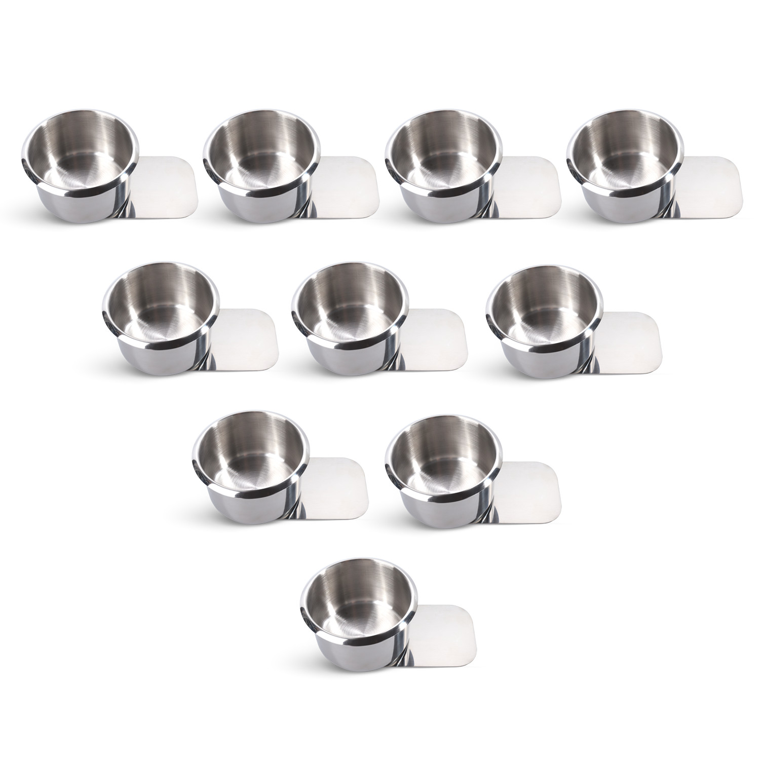 10-Pack SMALL Steel Slide Under Cup Drink Holder for Poker Table/Boat/RV/Truck