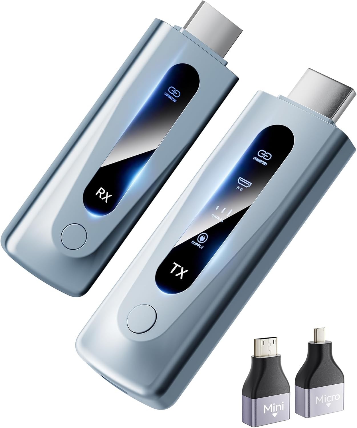 2026 Upgraded Wireless HDMI Transmitter and Receiver 328FT/100M, 4K Decode & 108