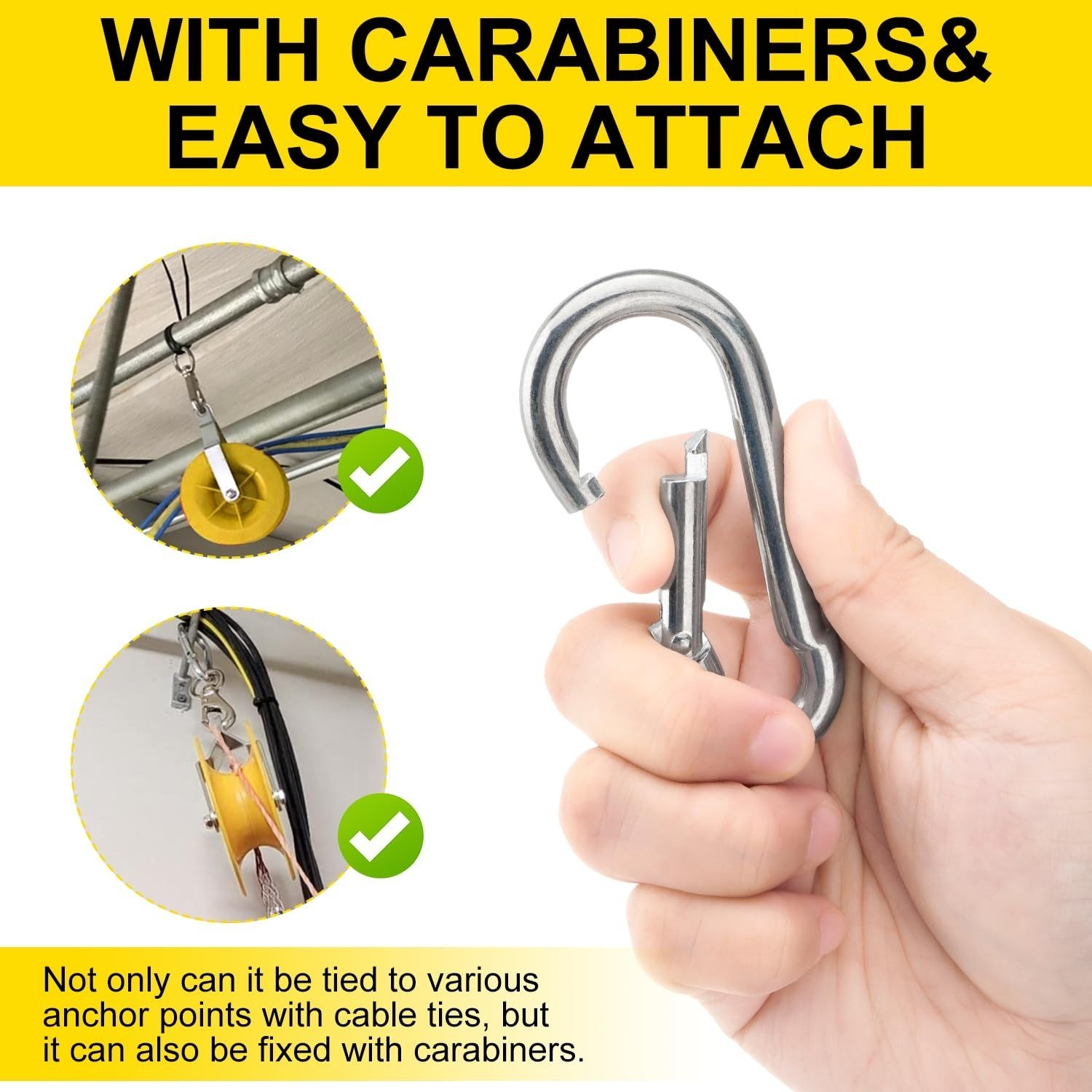 Venussar Cable Pulley Set - 2 Pack for Easy Cable Installation