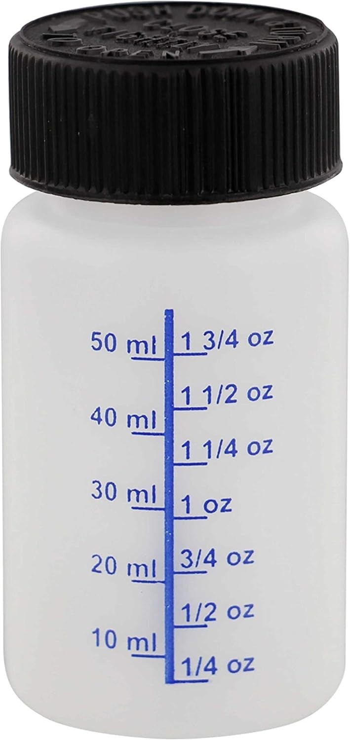 10 Pack- 2 Ounce (60ml) Empty Paint Touch Up Bottles with Brush Applicator an...