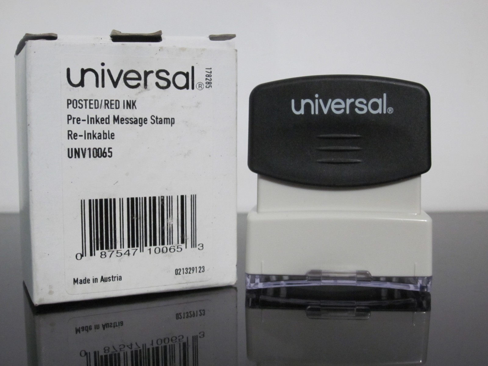 Universal Brand Pre-Inked Message Posted Stamp Red UNV10065