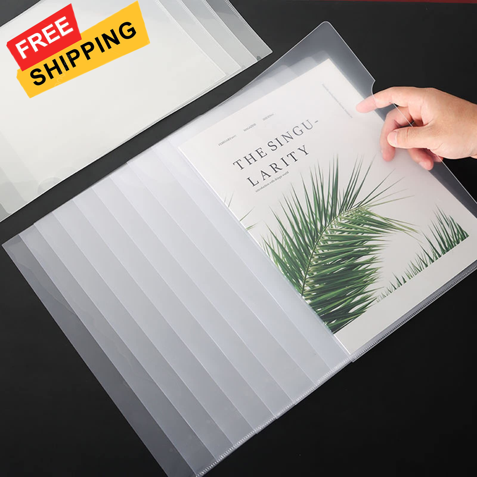 100 Pack Document Clear Plastic Folder Copy Safe Project Pocket LType