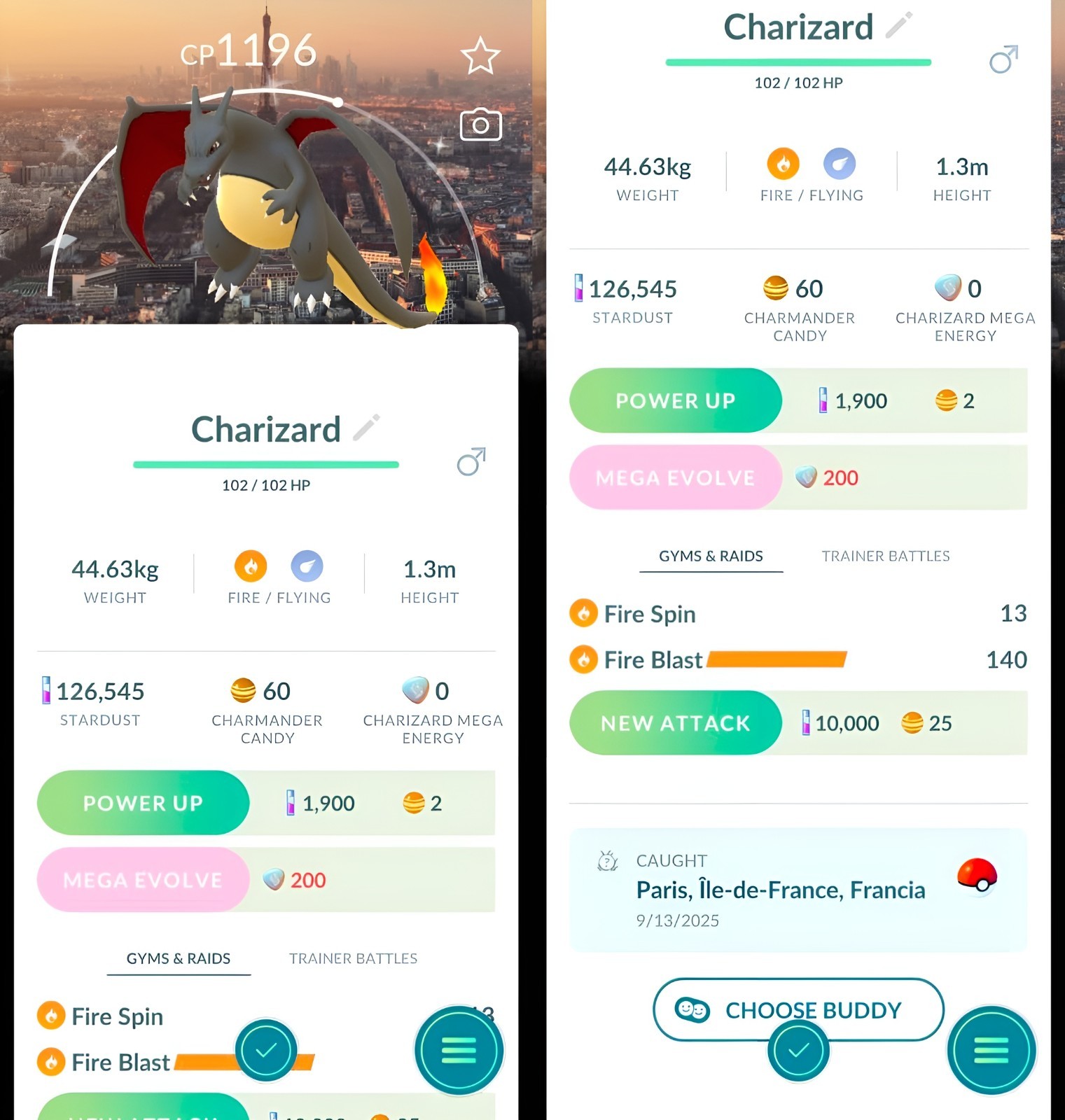 Shiny Charizard with a BG in Paris | registered | Tr-de Go ✨
