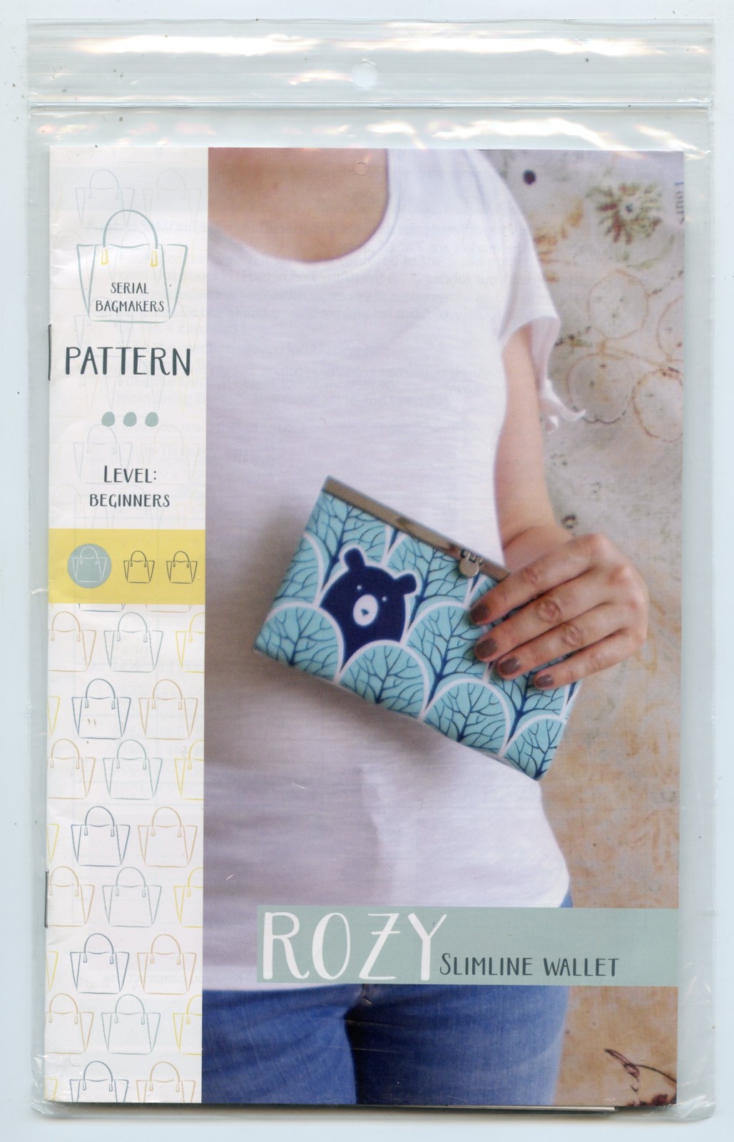 Rozy Slimline Wallet Sewing Pattern Serial Bagmakers 3 Sizes Included