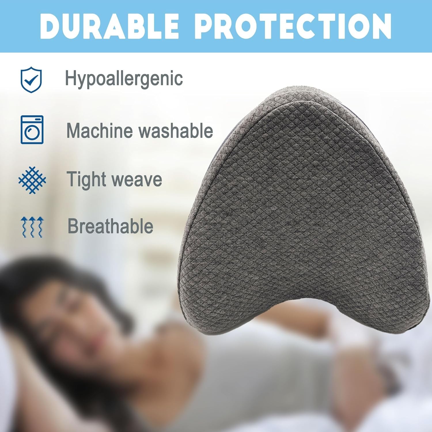 Pillowcase for Contour Memory Foam Side Sleeper Support Pillow, Pillowcase
