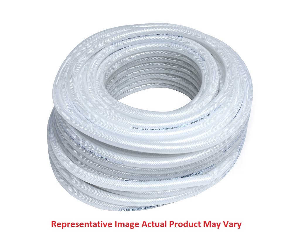 HPS 3/8" ID Clear High Temp Reinforced Silicone Heater Hose Tubing -10 Feet Roll