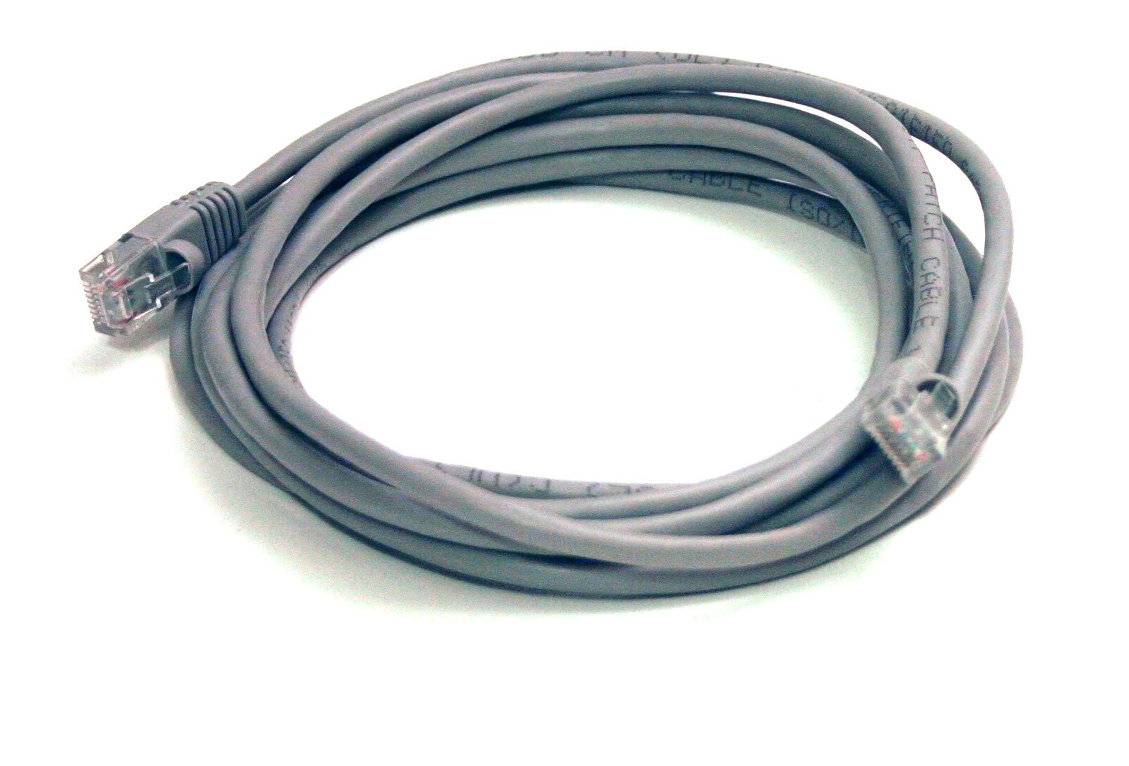 10 Foot Grey Molded Cat 5e Ethernet Network Cable-10' Feet Gold-Plated RJ45 Cat5