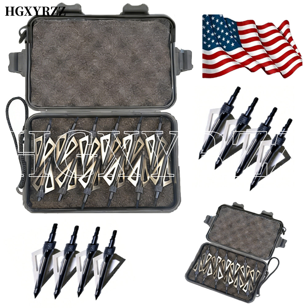 100 Grain 2 Blade 12pcs Arrow Head  Archery Broadhead Bow Accessories Hunting