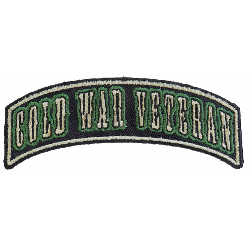Patch, Small Rocker (Iron-On), Cold War Veteran Military, 4" x 1.5"