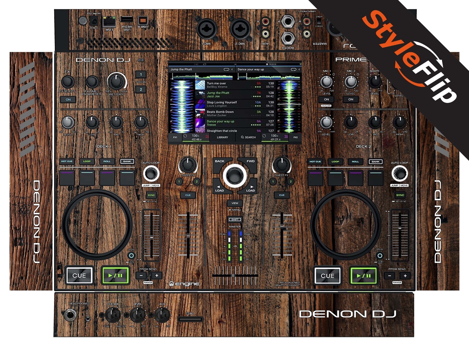 Denon Prime Go Skin | Wood 3 | Protective Decal | StyleFlip Skins