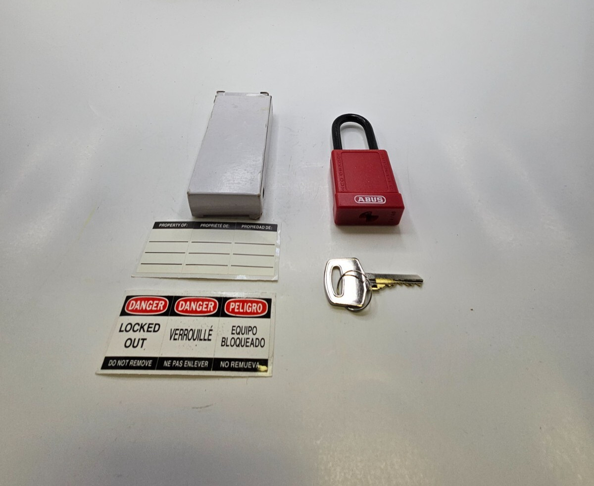 Abus 74/40 Kd Red Lockout Padlock, Kd, Red w/ Key