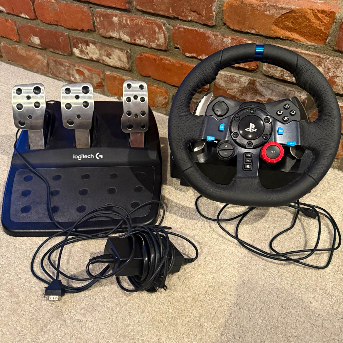 Logitech PlayStation Racing Wheel & Pedals USB Set w/ Power Adapter