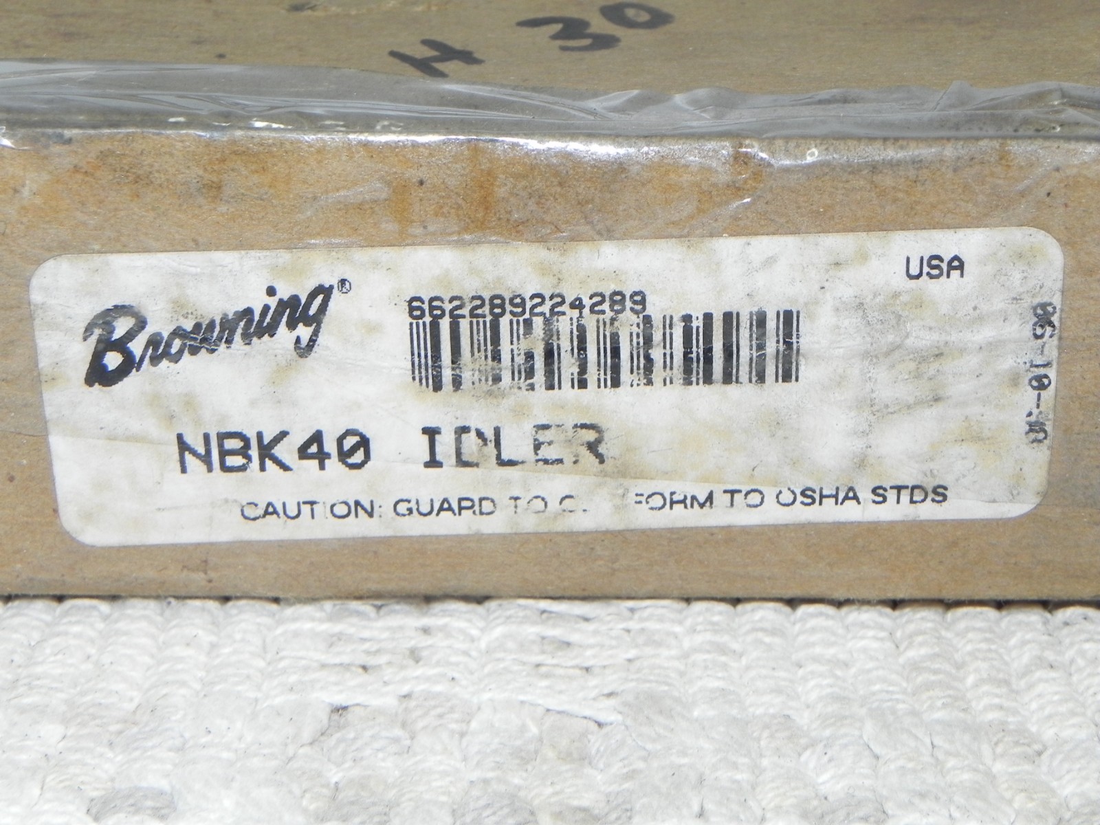 Browning NBK40 Idler Pulley Single-Groove HD V-belt Idler Sheave Bearing 1"Bore
