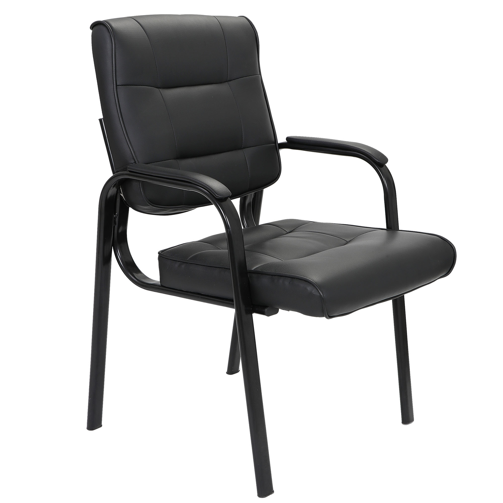 HomGarden Leather Guest Chair Office Desk w/Metal Frame Waiting Room Chair