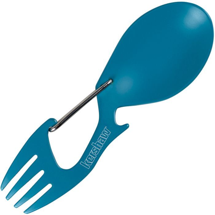 Kershaw Ration Eating Tool Fork Spoon Bottle-Opener Carabiner Stainless
