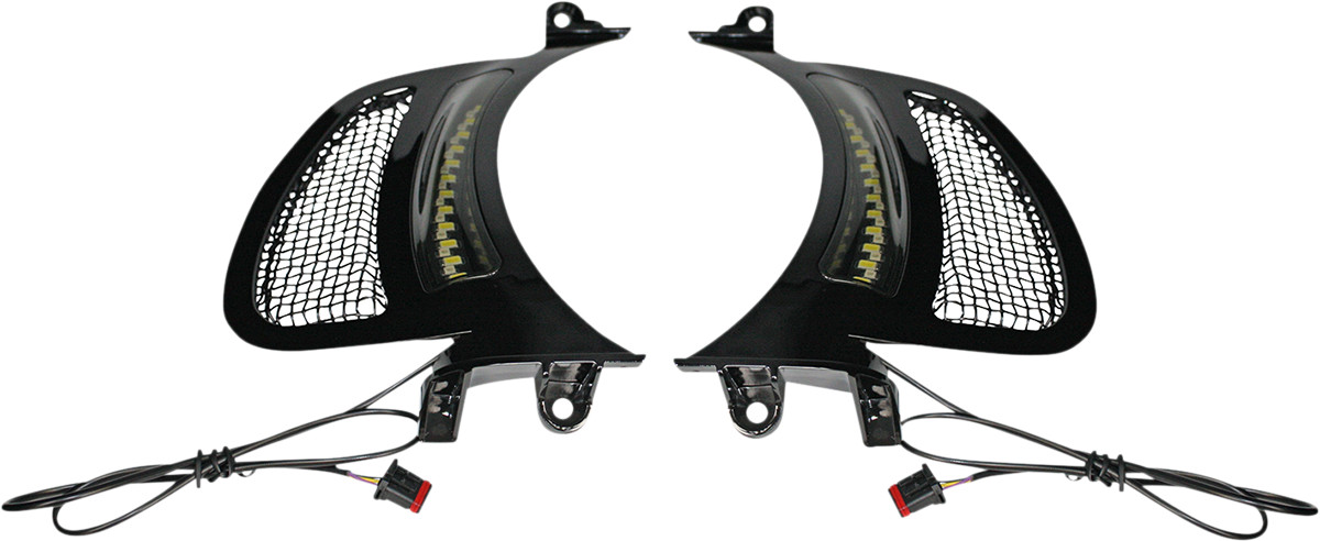 Custom Dynamics CD-RG-V-AW2-BB Genesis 4 Dynamic LED Road Glide Vent Inserts
