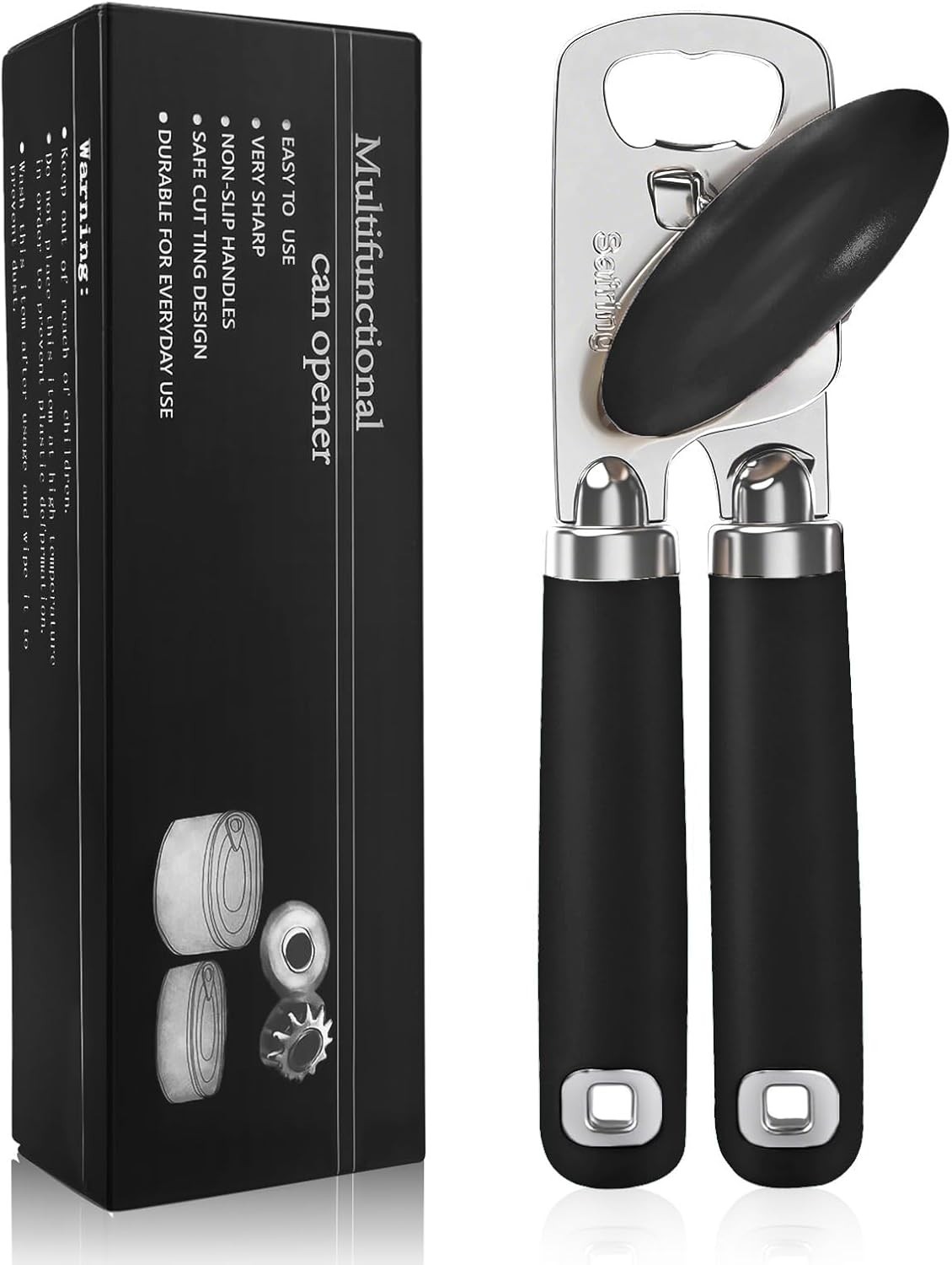 Can Opener Manual Heavy Duty Stainless Steel Smooth Edge Can Openers