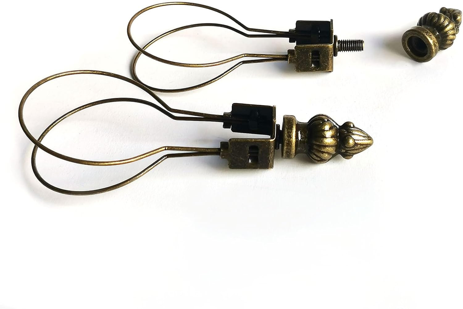 GY & CK® Antique Brass Clip on Lampshade Adapter Lamp Shade Light Bulb Clip Adap