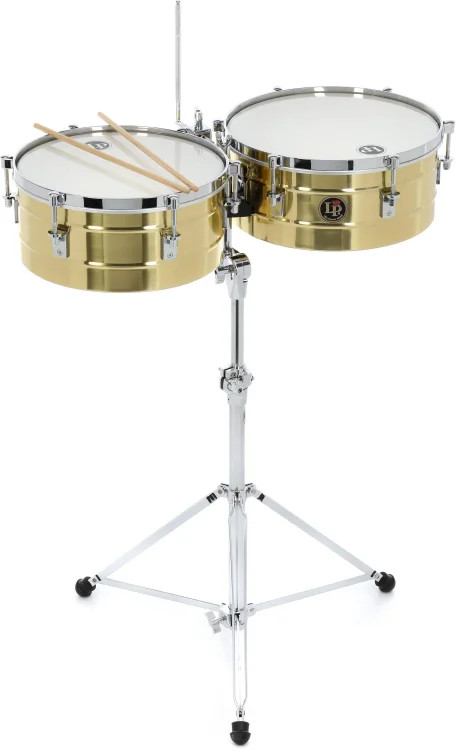 Latin Percussion Tito Puente Signature Series Timbales - Brass