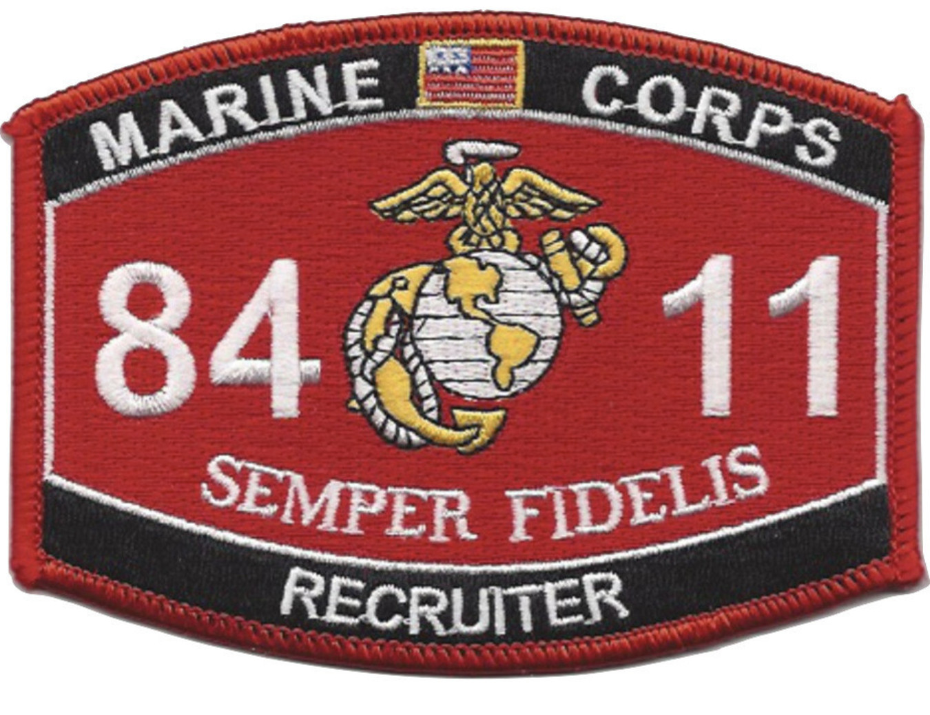 4.5" MARINE CORPS MOS 8411 RECRUITER EGA EMBROIDERED PATCH