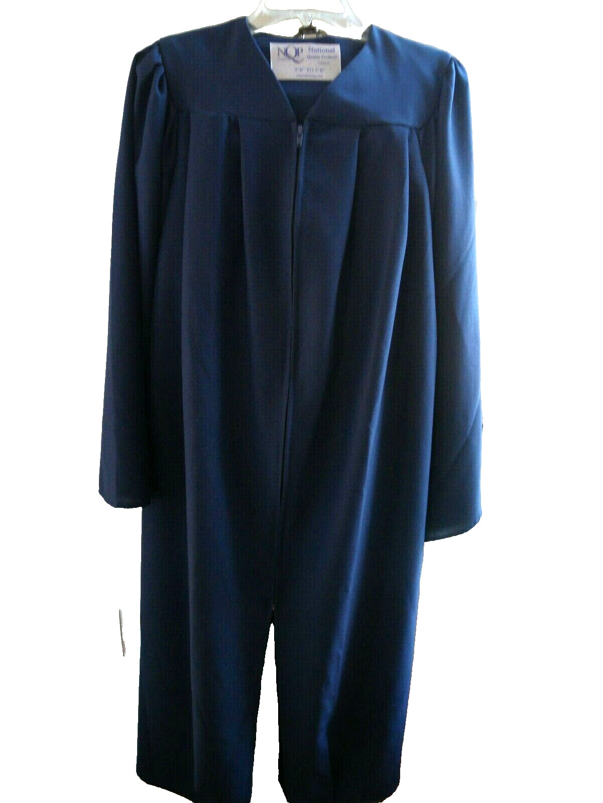Graduation Robe/Gown Excellent Condition Navy Blue Zipper Front Fits 5'6 to 5'8"